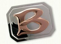 Monogram Belt Buckle in sterling silver