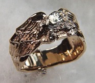 Custom eagle signet ring