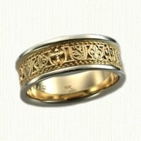 Fleur-de-lis & Crest wedding bands