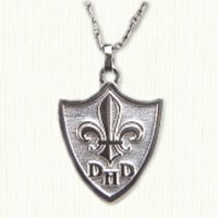 14KW Custom Family Crest Pendant with Initials