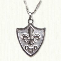 14KW Custom Family Crest Pendant with Initials