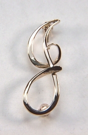 14kt yellow gold J monogram pin -monogram pins
