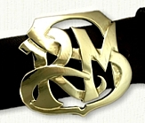 Monogram Belt Buckle in sterling silver