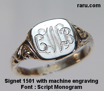 Buy Large Oval Signet Ring With Engraved Personalized Initials in