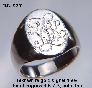 Script Monogram signet ring - Hand engraving Gentleman Style - Shop  brightcut General Rings - Pinkoi