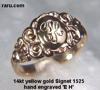 Script Monogram signet ring - Hand engraving Gentleman Style - Shop  brightcut General Rings - Pinkoi