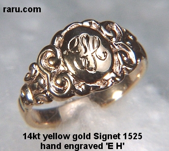 14K Monogram Signet Ring 7 | Cuffed by Nano