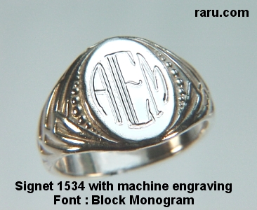 Buy Large Oval Signet Ring With Engraved Personalized Initials in