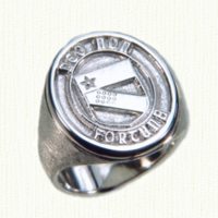 Sterling silver family crest signet ring