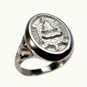 Custom Camp Oneka Signet Ring - fancy shank